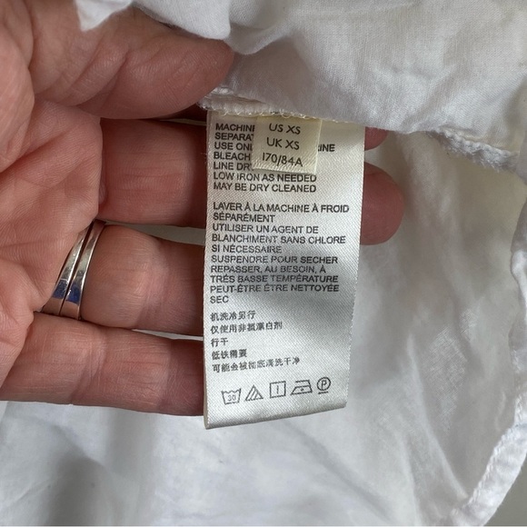 Free People Ari Mini Ivory 100% Cotton Gauze Cottage Boho Mini Dress Sz XS - Picture 5 of 13